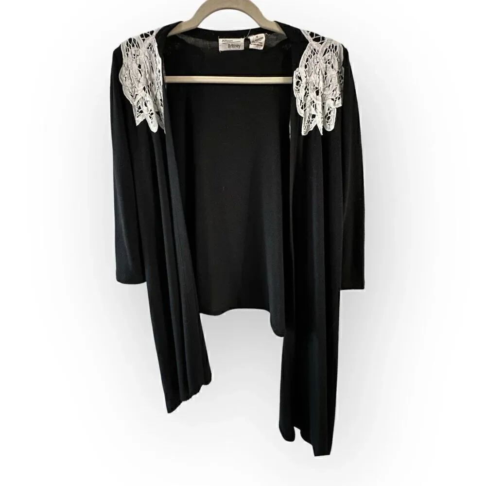 Allison Brittney lightweight black cardigan size medium